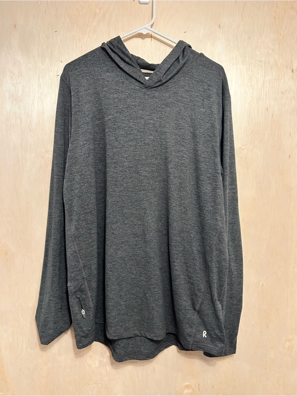 Men's Lightweight Hooded Long-Sleeve Shirt Jacket in Charcoal